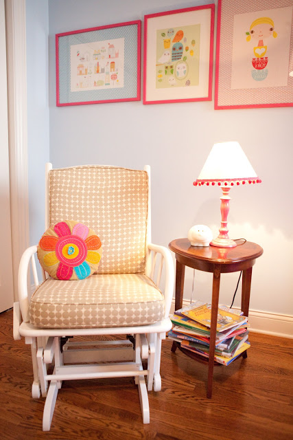 Blue and hot pink bohemian girl room