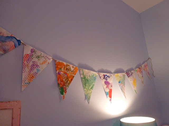 Bunting from children art