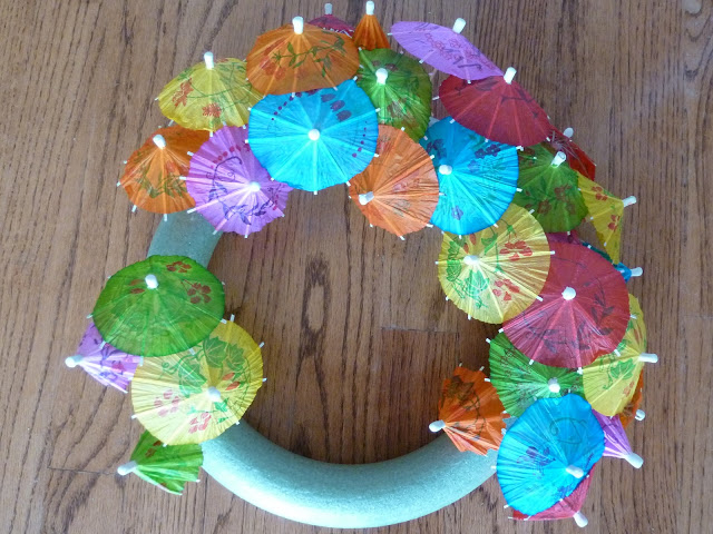 Cocktail Umbrella Wreath