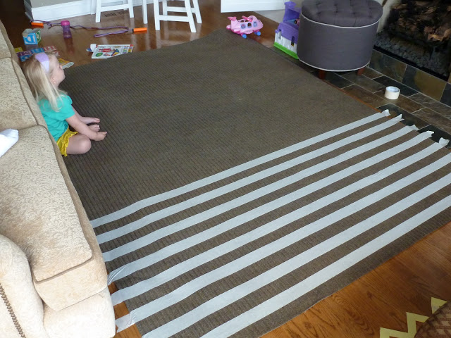 Outdoor Rug on the cheap (an easy DIY project!)