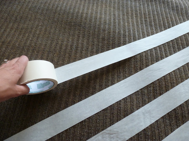 DIY Rug Spray Paint Tape