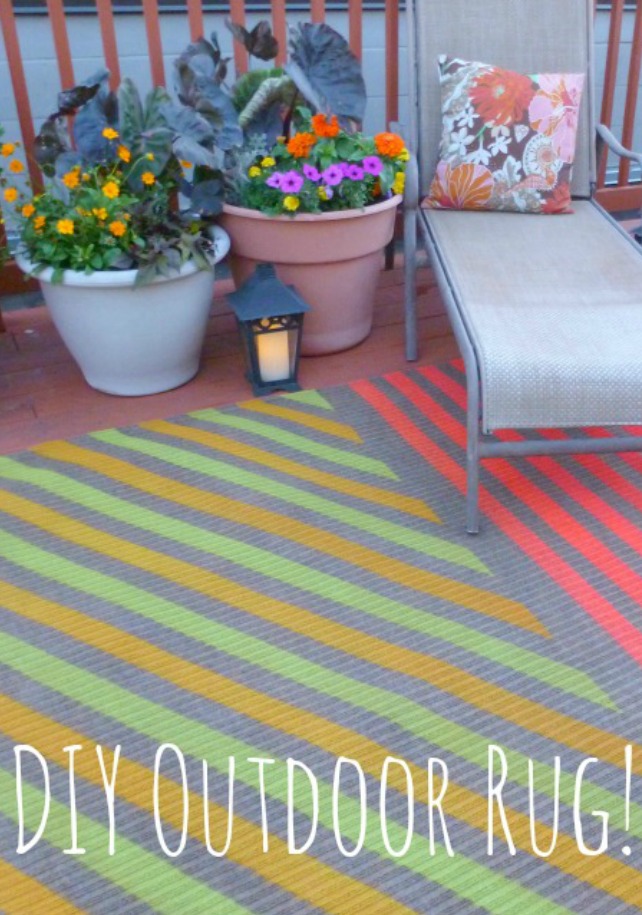 How to Paint an Outdoor Rug the Easy Way - We Speak DIY