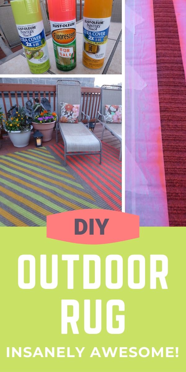 How to spray paint a DIY outdoor rug