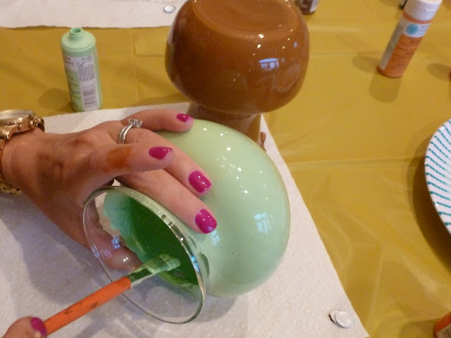 Painting glass vases