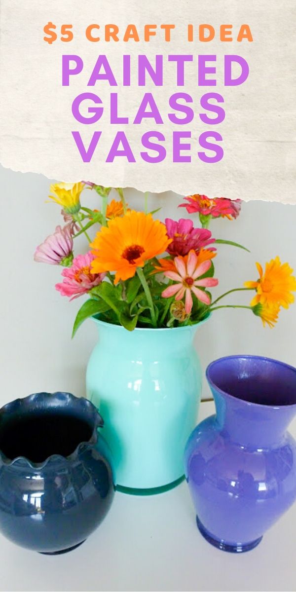 How to paint glass vases
