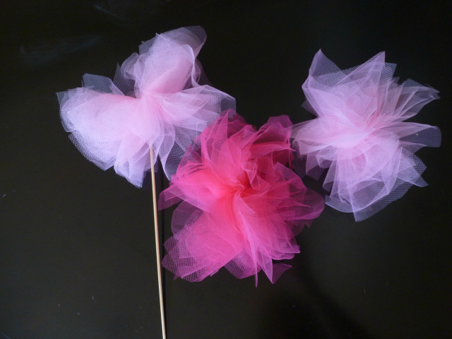 Ballerina Cake and Tulle Pom Poms