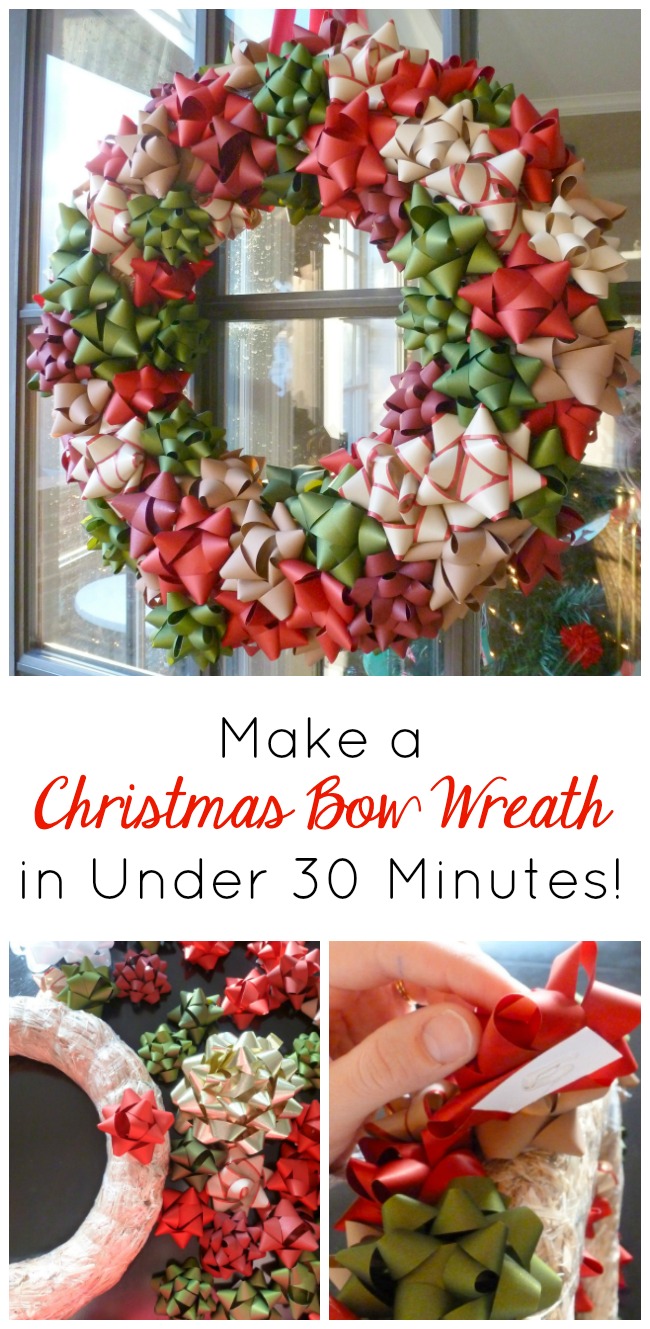 How to make a Christmas bow wreath in under 30 minutes