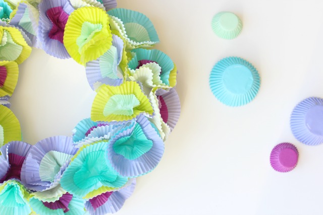 Cupcake Liner Wreath - Typically Simple