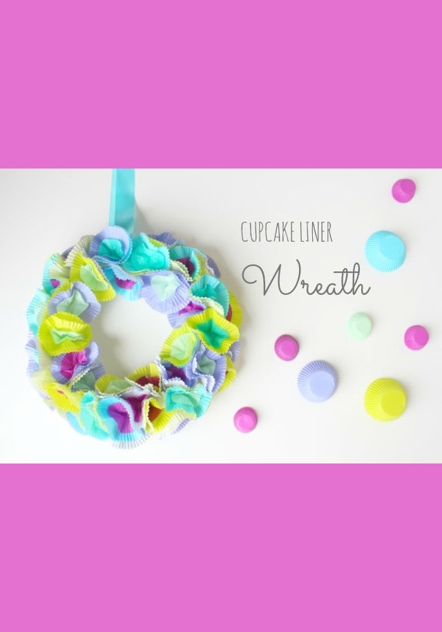 Cupcake liner wreath