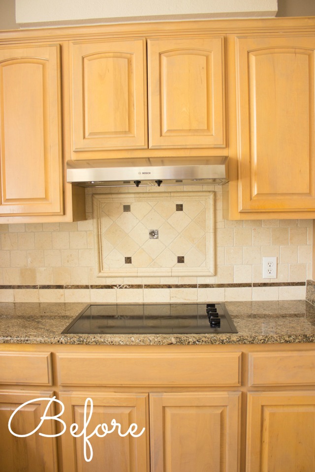 Before picture of kitchen cabinets