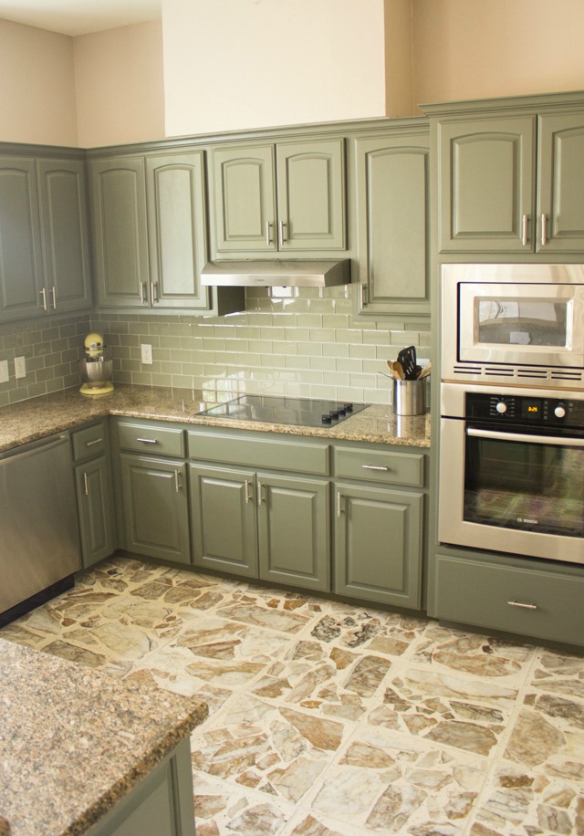 Kitchen cabinets with Sherwin Williams Thunderous