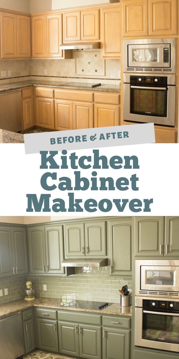 Awesome kitchen cabinet makeover with Sherwin-Williams Thunderous paint