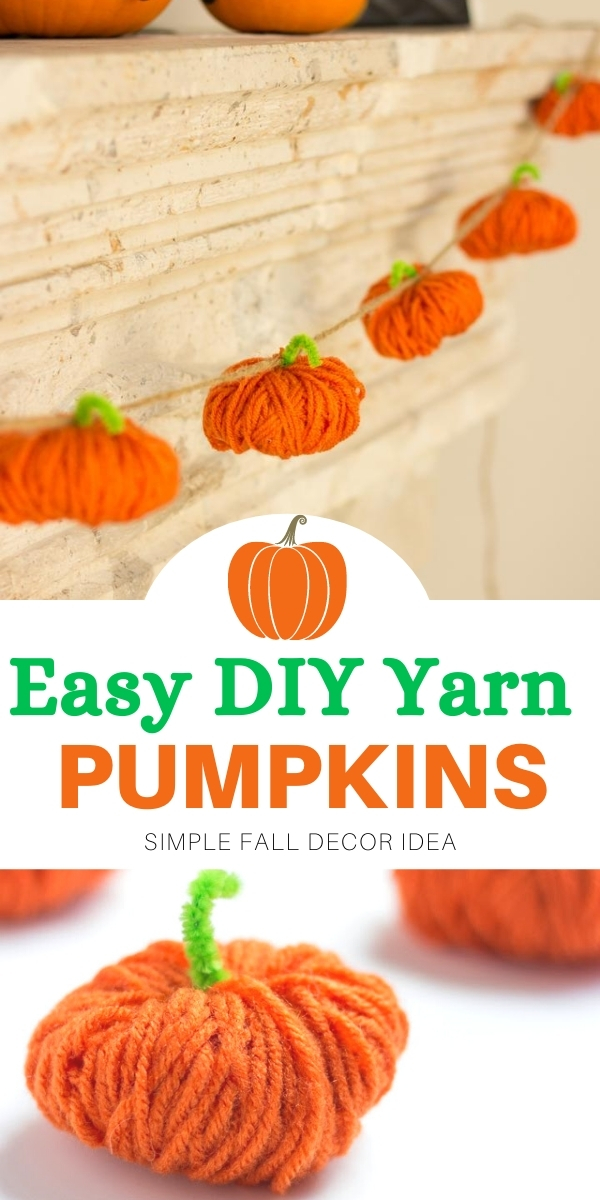 Easy DIY Yarn Pumpkins