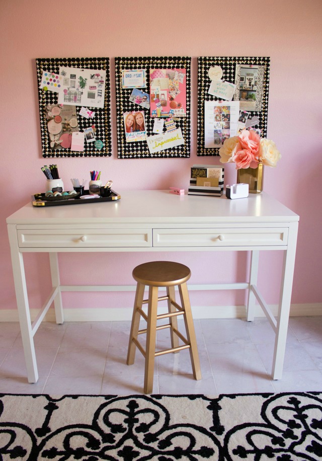 My Pink Office and Craft Room Reveal!