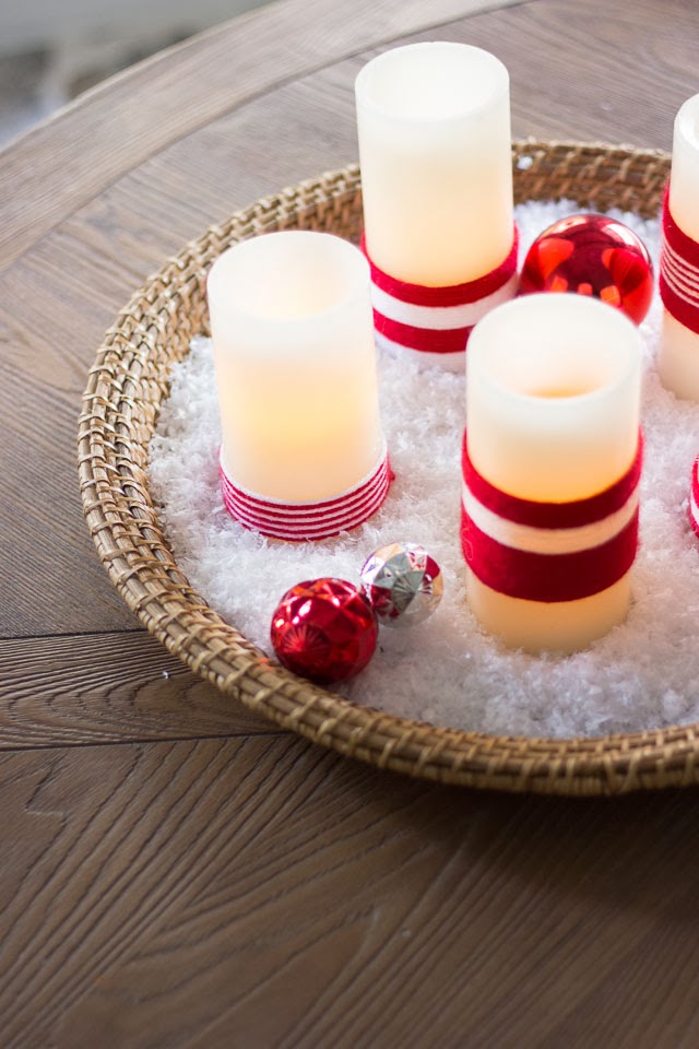 How to Decorate Flameless Candles with Yarn