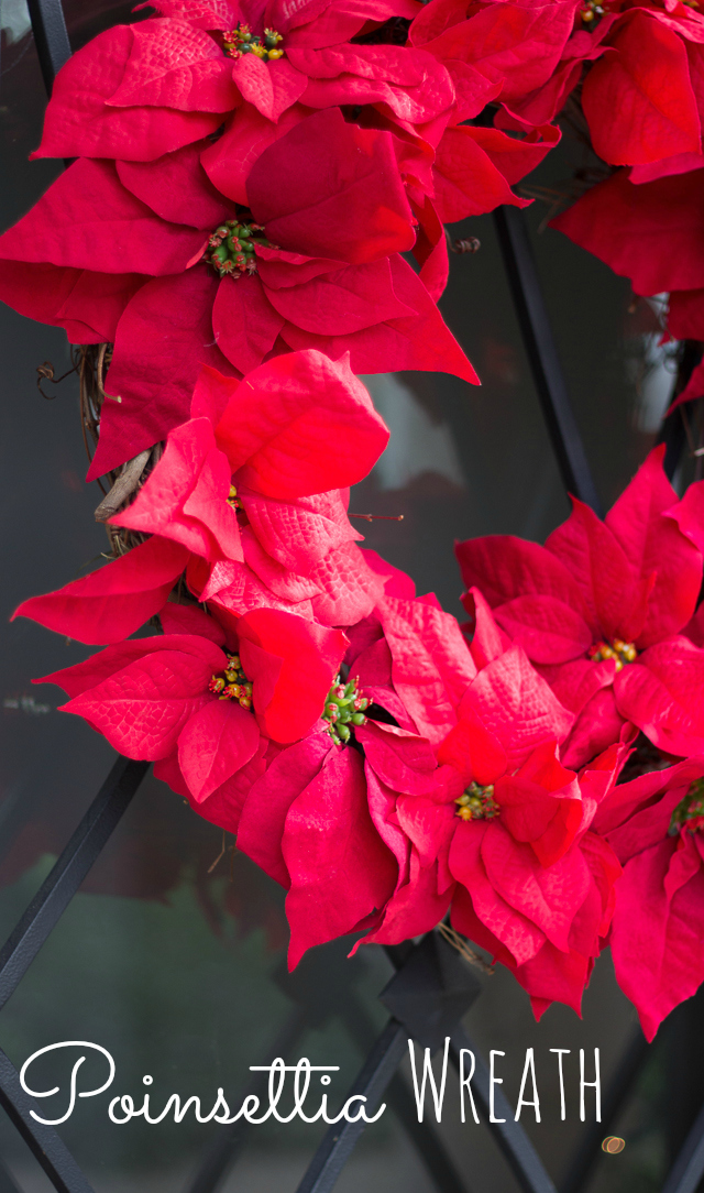 DIY poinsettia wreath