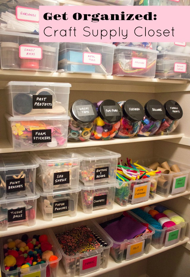Create the craft supply closet of your dreams with these simple tips! #craftstorage #craftroom #craftsupplies #craftcloset