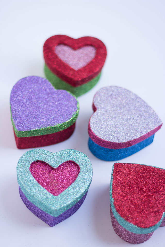 Heart Shaped Glitter Box