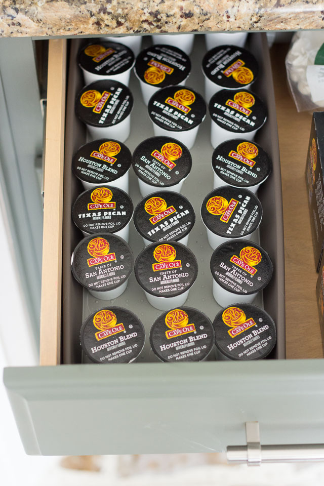 Cafe Ole K-Cups in drawer