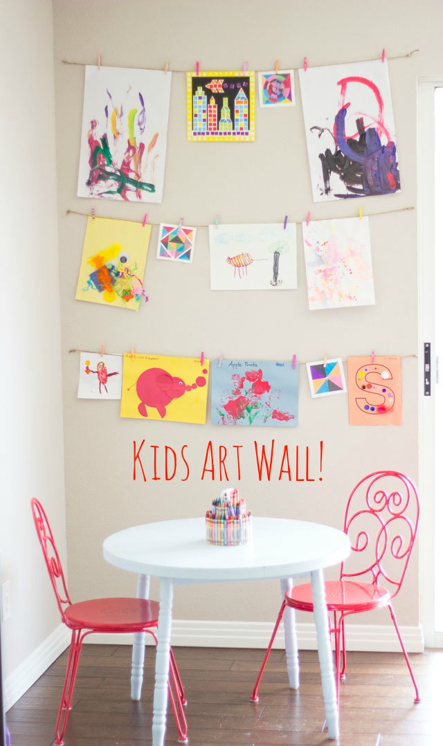 How to Creatively Display Your Kids' Art Using Hangers