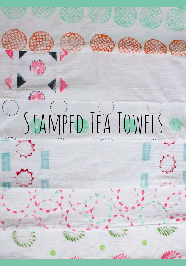 DIY Decorative Tea Towels - Scattered Thoughts of a Crafty Mom by