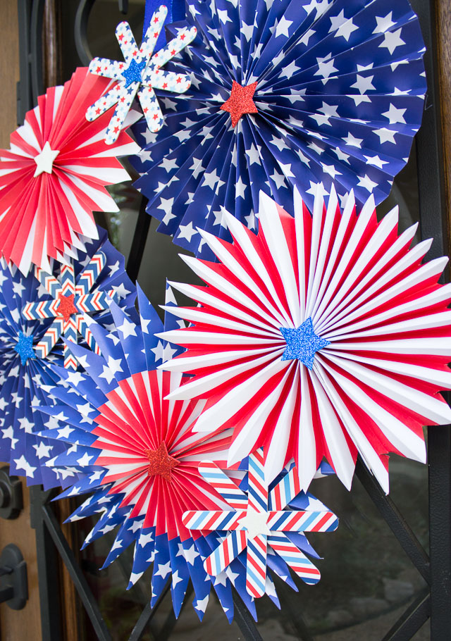 4th Of July Wreath Design Improvised