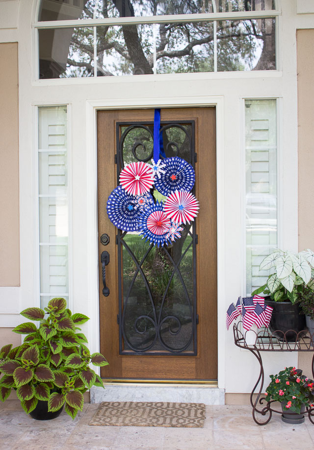 4th Of July Wreath Design Improvised