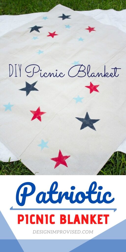 DIY Picnic Blanket from Painter's Drop Cloth