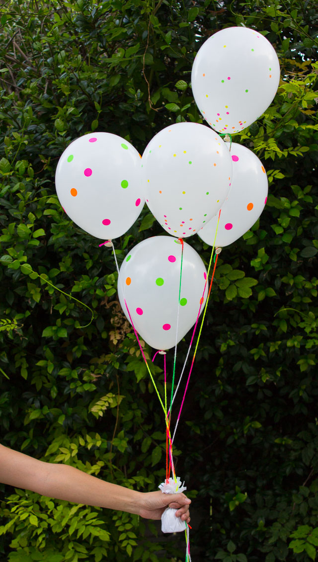 DIY Neon Sticker Balloons!