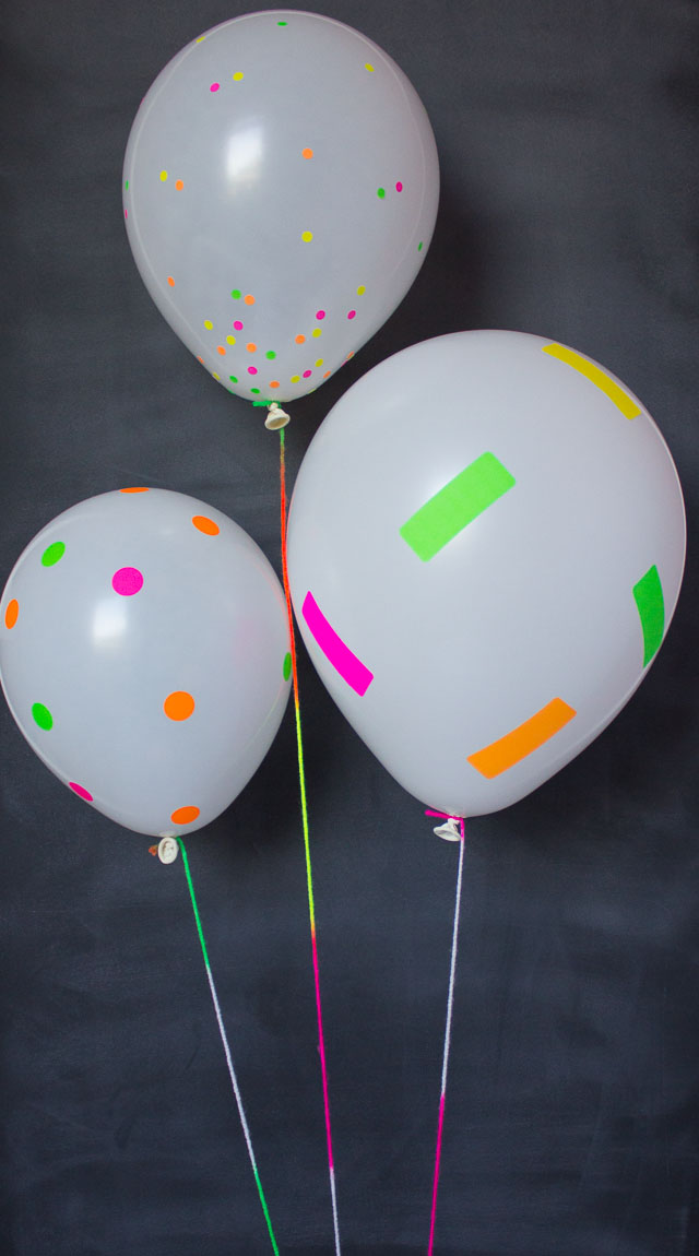 DIY Neon Sticker Balloons!