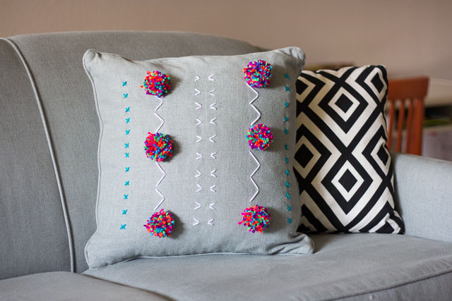 Hand embroidered outlet pillows