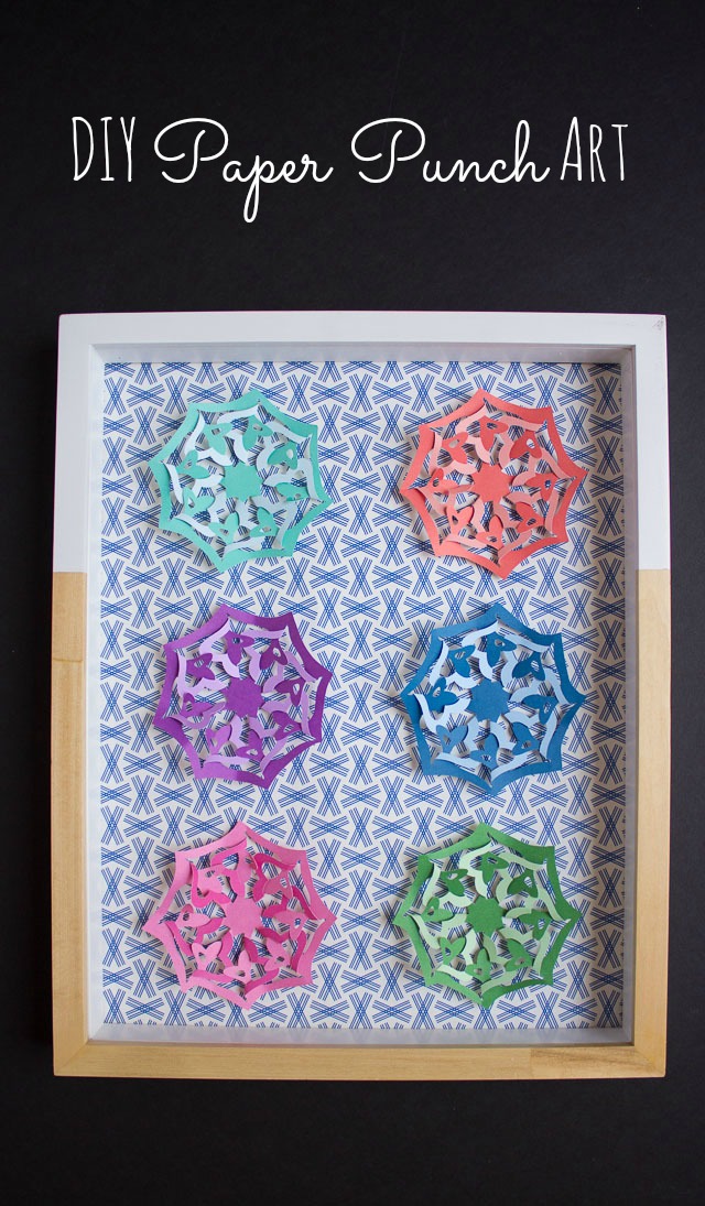 DIY Wall Art -made in minutes with a paper punch! || Design Improvised blog