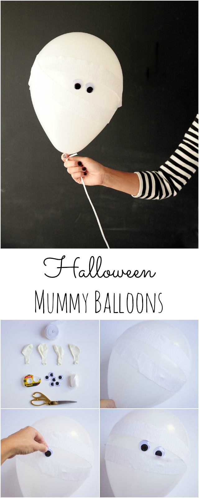 Halloween Mummy Balloons! || Design Improvised blog