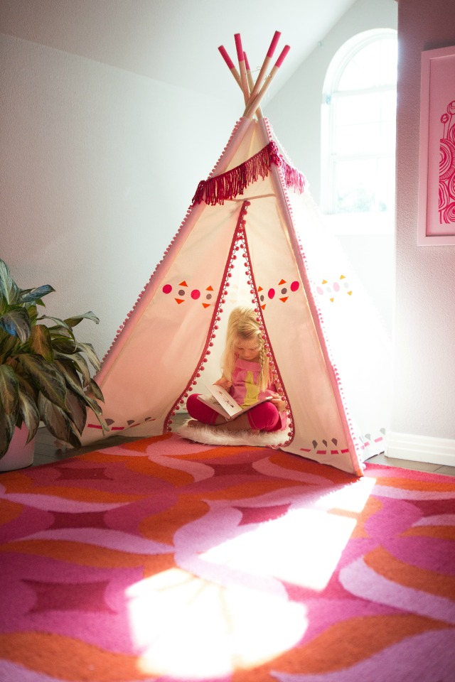 DIY Painted Kids Teepee - Design Improvised