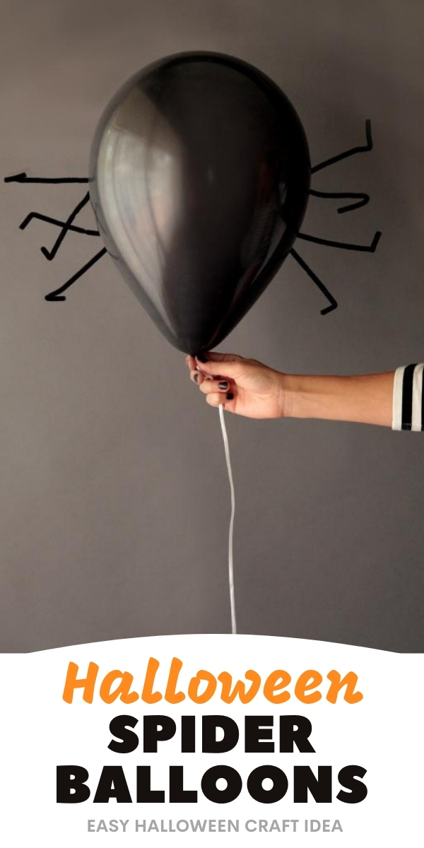 DIY Halloween Spider Balloons