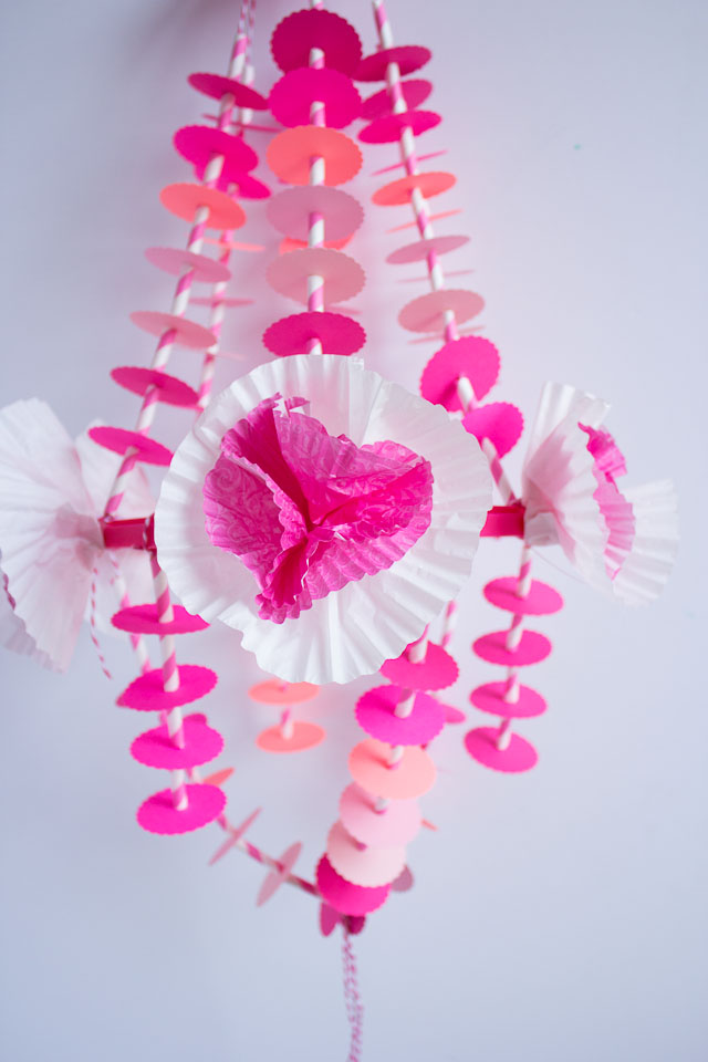 DIY paper chandelier