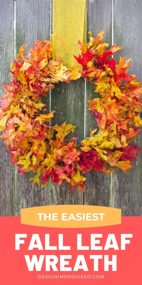 The Easiest Fall Leaf Wreath