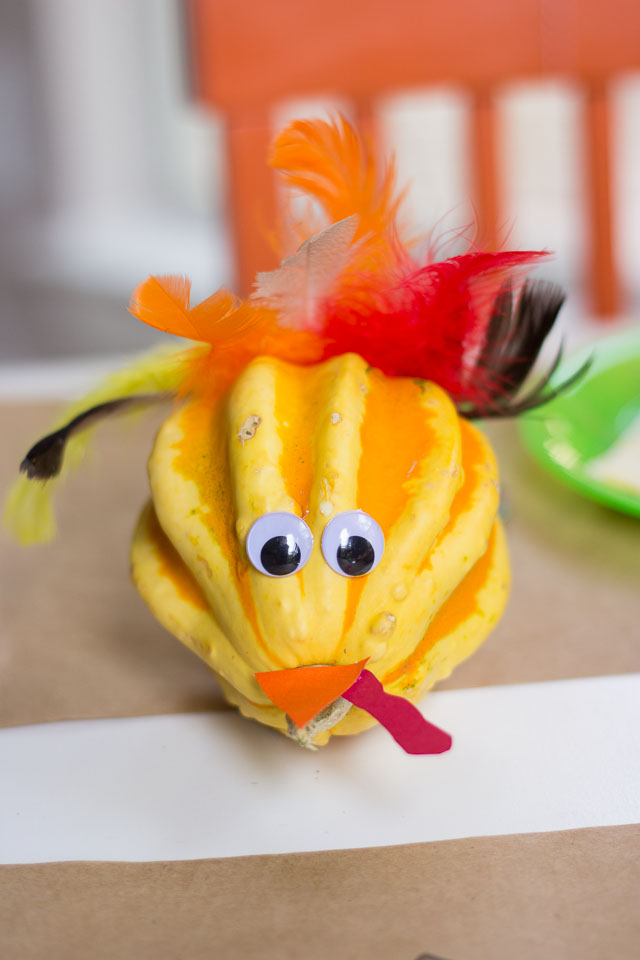 Thanksgiving gourd turkeys! || http://www.designimprovised.com