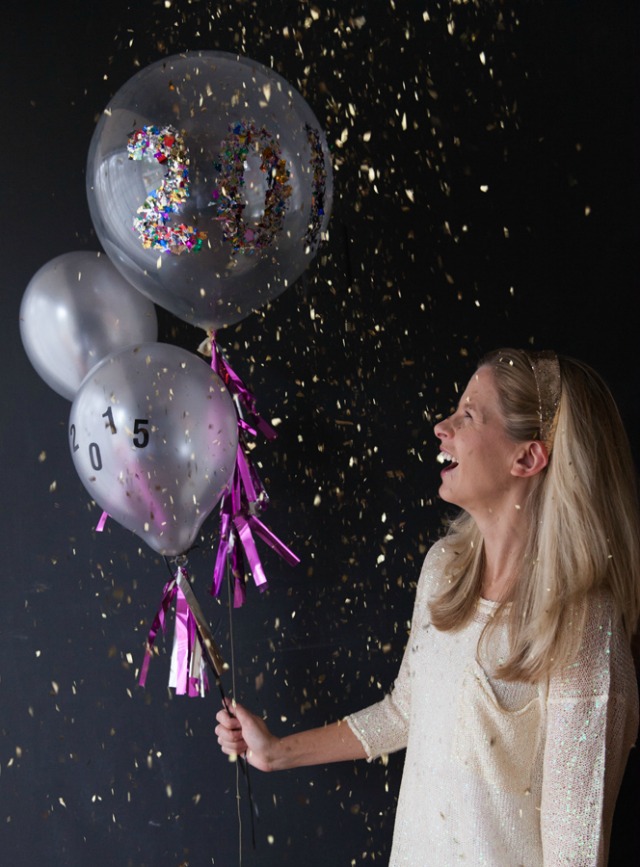 New years eve confetti ballon