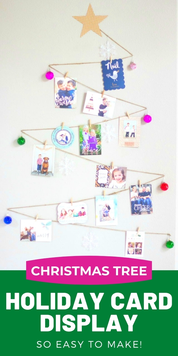Christmas Tree Holiday Card Display