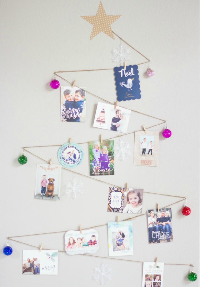 DIY Holiday Card Display Idea