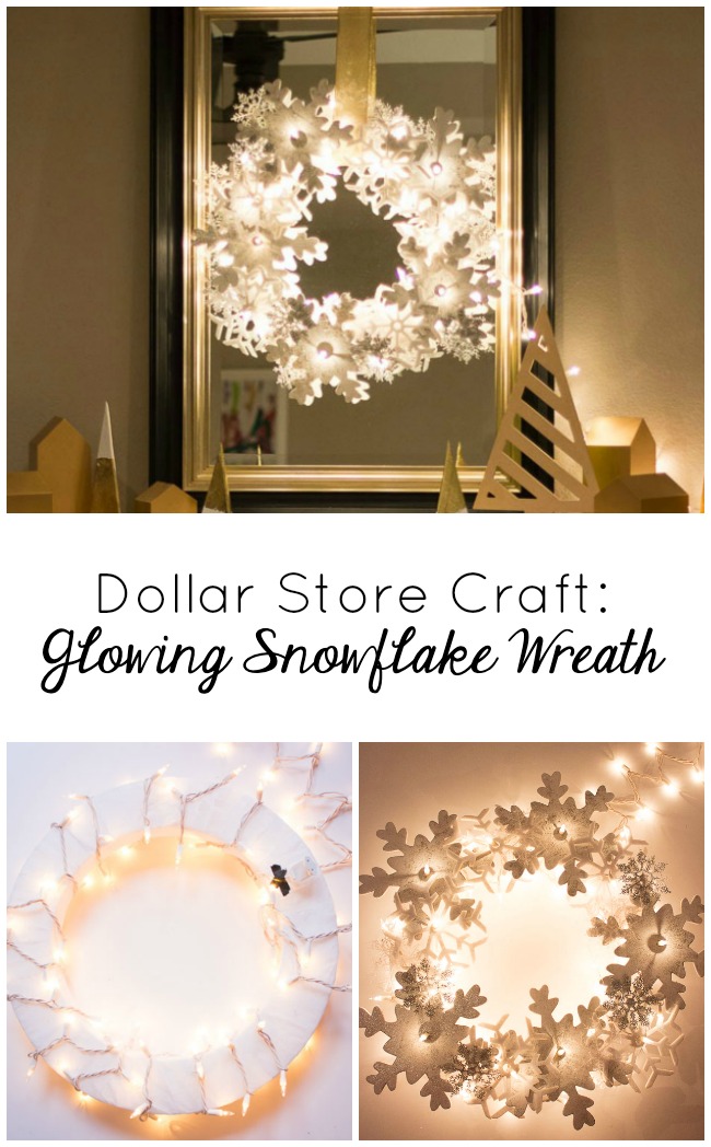 Dollar store snowflake wreath