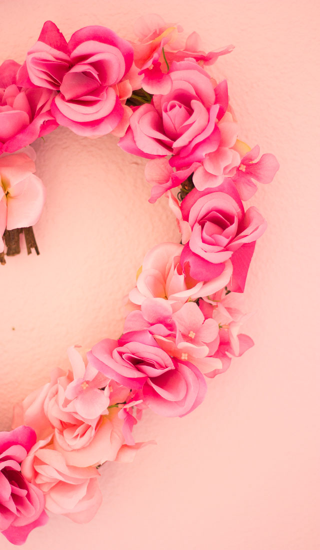 DIY Floral Valentine's Day Wreath - Lydi Out Loud