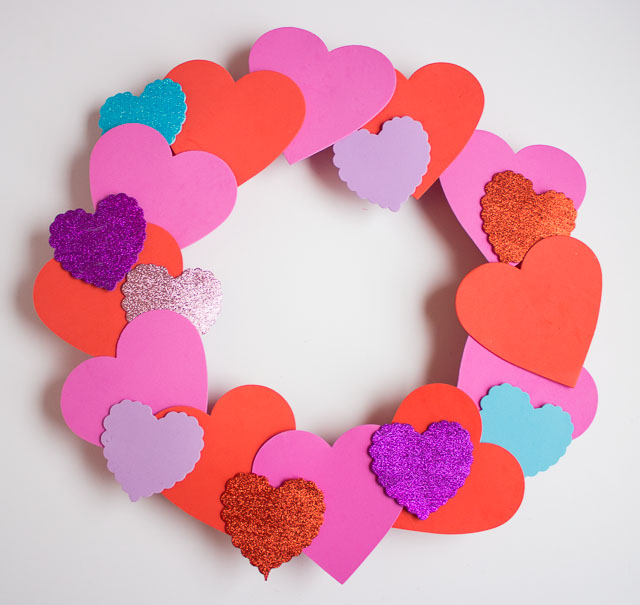 Easy Foam Heart Wreath - Design Improvised