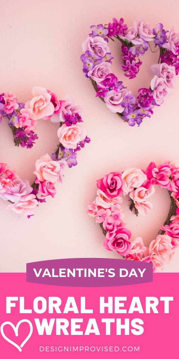 DIY Floral Heart Wreaths