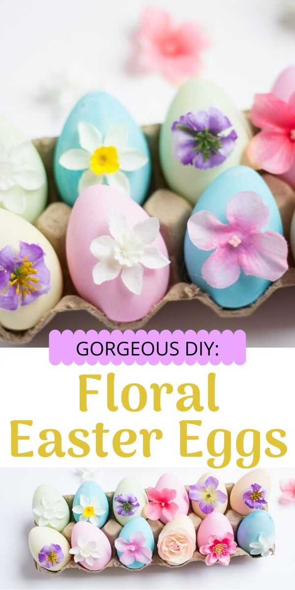 Floral Easter Eggs made with dollar store flowers!