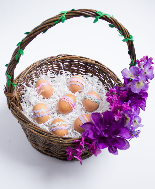 DIY floral Easter basket crafts