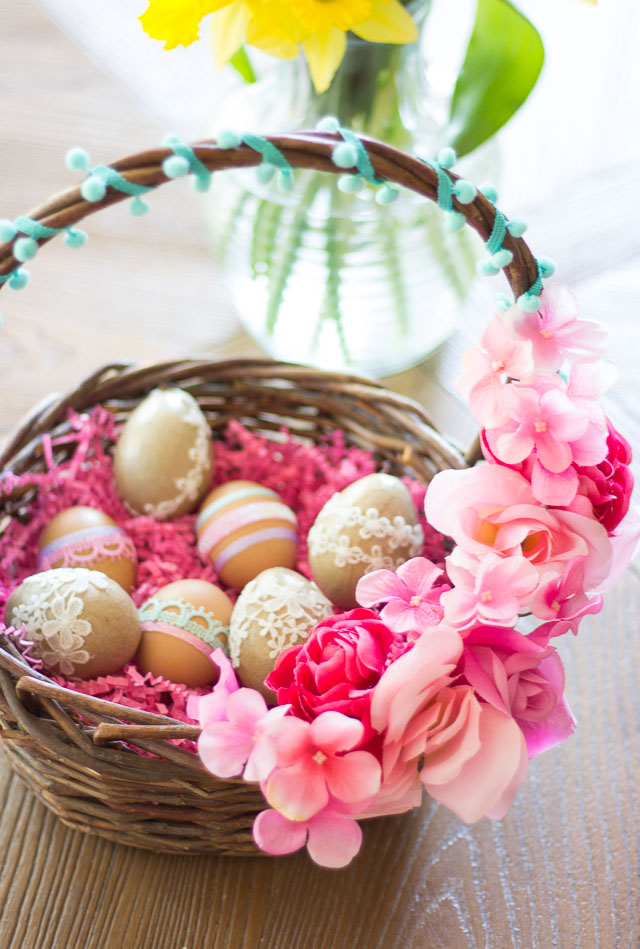 How to make DIY floral easter baskets