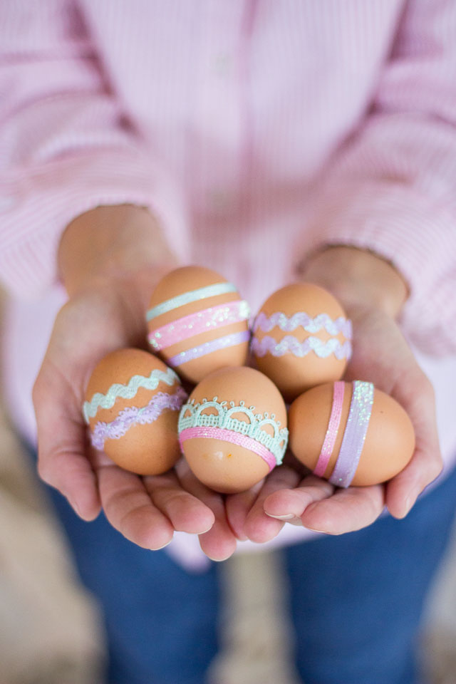 Ribbon Easter eggs