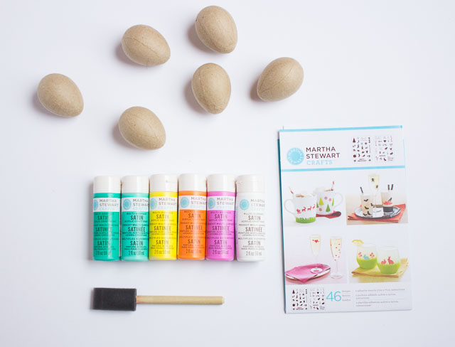 Stenciled Easter Eggs - use Martha Stewart adhesive stencils to create these super sweet Easter eggs!